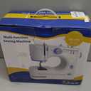 Stoigeld Sewing Machine for Beginners with 20 Pcs Fabric and 32 Pcs Sewing Threads Kit,Portable Sewing Machine with 12 Built-in Stitches,2 Speed(High-Low Speeds) - White Blue