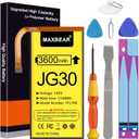 MAXBEAR Moto G7 Battery, Upgraded 3600mAh 3.85V Li-Polymer Replacement Battery for Moto G7 JG30 XT1962-1, XT1962-4, XT1962-5 with Repair Tool Kit