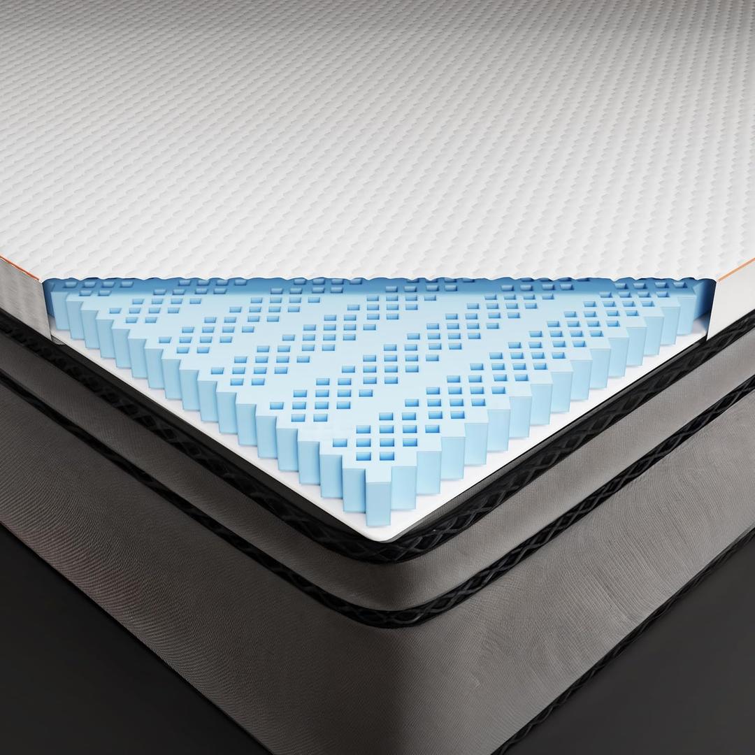 Dormeo The Essentials Mattress Topper, King, 2-Inch with Octacell Technology, Plush Comfort, Breathable, Cooling Foam Mattress
