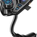 Nulaxy 2026 KM18 Upgraded 48W Bluetooth 5.4 Car FM Transmitter, Fast Charging PD30W+QC3.0 18W, 1.44" Screen Flexible Gooseneck, Radio Adapter for Hands-Free Call & Music via BT/FM/AUX/TF, Cars Trucks