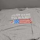 Just Here To Bang 4th July American Flag T-Shirt for Women Men 2XL