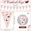 Tegeme 5 Pcs 49 ft Espresso Martini Party Triangular Banner Decorations Pink Bow Cocktail Martini Pennant Garland Party Decor for Bachelorette, Birthday, Bridal Shower, Bar, Casino, Backdrop