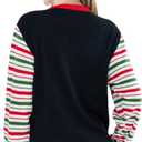 JOYIN Ugly Christmas Sweater Women Men Couples, LED Light Up Ugly Christmas Sweater Kids 2025 Striped Tree(Black) (L)
