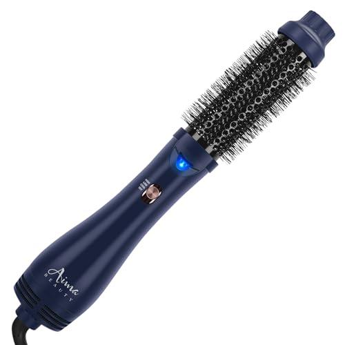 Hair Dryer Brush, Aima Beauty 4-in-1 Upgrade Hot Air Straightener Curler Function for Women, Hair Styling Tools, Prussian Blue-Round