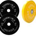 Olympic Bumper Weight Plates Set for Strength Training & Weightlifting, 45LB Set (10LB, 10LB, 25LB), Multiple Packages