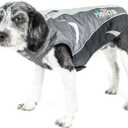 DOGHELIOS 'Altitude-Mountaineer' Wrap-Velcro Protective Waterproof Pet Dog Coat Jacket w/ Blackshark Technology, Large, Black, Grey (Large, Black, Grey)