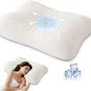Cervical Memory Foam Pillow for Neck Pain Relief, Queen Ergonomic Orthopedic Neck Support Pillow with Dual Height Cooling, Contour Design for Side and Back Sleepers
