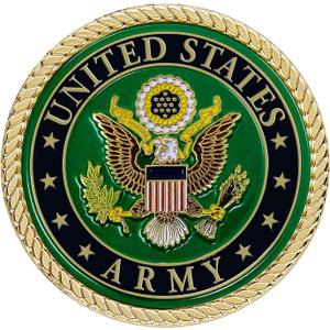 US Army Auto Medallion – 2 Inches Army Metal Logo for Car - US Army Gifts for Soldiers | Army Medallion
