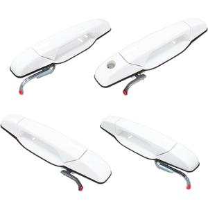 ApplianPar 4Pcs White Front Rear Driver Passenger Exterior Door Handle for Avalanche Escalade Silverado Suburban Sierra Yukon 1500 2500 3500 Tahoe