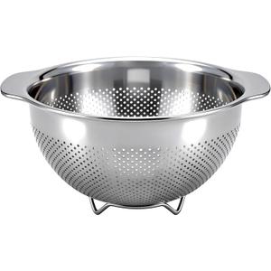 Stainless Steel Colander for Kitchen with Handle for Pasta (5QT) | Fine mesh. Dishwasher safe. Great for straining spaghetti, vegetables, fruit, noodles, eggs & rice