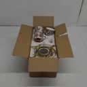 Zhehao 20 Pcs Porcelain Tea Set with Metal Holder and Spoon Adult Ceramic Tea Set European Flower Painting Teapot Cup Saucer Spoon for Women, Large Version(Rustic Style)