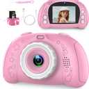 Kids Camera for Kids 3-12, Kids Digital Camerawith 32G SD Card, Toddler Camera with 2.4-Inch Screen for Children at Birthday, Christmas (Pink)
