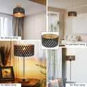 Metal Drum Lampshade, Unique Moroccan Iron Lamp Shades 11.81"x7.08",Hollow out Lamp Shade Replacement shades for Floor Light Table Lamp, Wall Lamp Shade(Rhombus Hole)