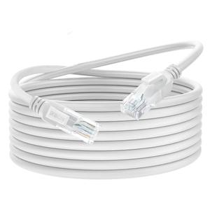 Dutevolns Ultra Flexible Cat 6 Ethernet Cable 10 Feet, Soft 10Gbps Cat 6a Rj45 Network Cable, Gigabit LAN Cord for Mac, PC, Router, Laptop (White)