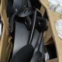 T-Fal Ceramic Nonstick Cookware Set, Oven Safe Up to 350F, 12-Piece, Includes Stockpot, Frying Pans, Utensils, Ceramic Pots and Pans Set, Dark Blue