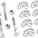 Camber Bolts for Chevy Silverado GMC Sierra 1500 2500 Express Tahoe, 4pcs Camber Kit for Yukon Suburban Colorado Cadillac Escalade, Upper Control Arm Alignment Bolts Allow  1.5 Degree for Hummer H2