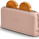 bella 2 Slice Slim Toaster, Fits-anywhere Kitchenware, 6 Setting Shade Control with Reheat & Cancel Buttons, Removable Crumb Tray, 10 Long Slot, Anti Jam & Auto Shutoff, 900 Watt, Blossom