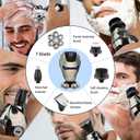 Waterproof Electric Razor for Bald Men - Skull Shaver with Cordless Rechargeable Trimmer, Back Shaver & Face Shaving Kit | Men's Electric Shavers for Head, Face, Beard