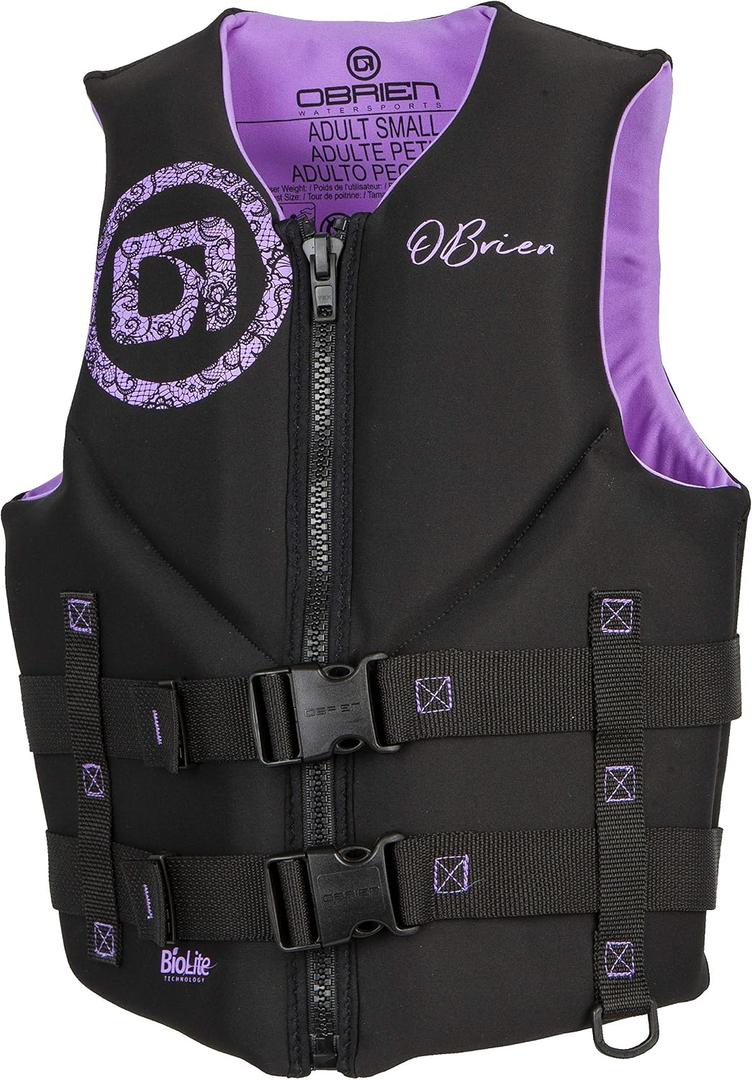 O'Brien Women's Traditional Neoprene Life Jacket, Purple, X-Small