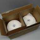 Dafuceramic Salad Bowls, 120 OZ(10") Large Serving Bowls Set of 2, Ceramic White Serving Bowls for Salad, Soup, Pasta and Dinner, Large Porcelain Bowl Set for Entertaining with Black on the Rim