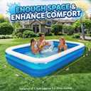 Full-Sized Inflatable Swimming Pool, Extra Large Blow Up Pool, Heavy Duty Above Ground Pool with Drain Valve, Leakproof Family Swim Pool for Backyard Patio Garden Outdoor Party(79''x59''x20'')