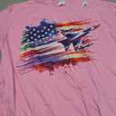 Flying Jets American Flag USA Patriotic 4th of July T-Shirt 2XL