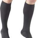 Truform 20-30 mmHg Compression Stockings for Men and Women, Knee High Length, Closed Toe, Charcoal, 2X-Large