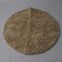 OLANLY 30-inch Round Bathroom Rugs, Extra Soft and Absorbent Chenille Bath Rugs, Quick Dry Machine Washable Bath Mats for Bathroom Floor, Tub and Shower, Home Decor Accessories, Beige