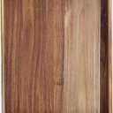 MAONAME Extra Large Ottoman Tray, 22 x 18 inches Acacia Wooden Serving Tray for with Handles,Farmhouse Wooden Decorative Trays, Coffee Table Trays for Living Room, Countertop, Charcuterie