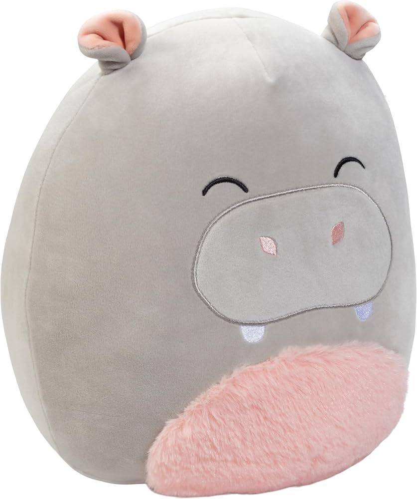 Squishmallows 10" Harrison The Grey Hippo Plush - Official Kellytoy - Collectible Soft Squishy Hippopotamus Stuffed Animal Toy - Add to Your Squad - Gift for Kids, Girls & Boys - 10 Inch
