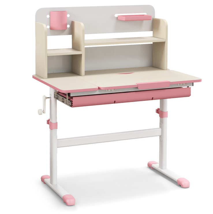 Height Adjustable Kids Study Desk with Tilt Desktop for 3-12 Years Old, Pink,
HY10285PI