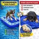 Schwimmer Dog Pool Float Premium Pool Float for Large Dogs up to 220lbs Durable & Inflatable Dog Raft for Pool, Lake & Beach Comfortable & Safe Floating Mat for Summer Fun - Dog Floatie