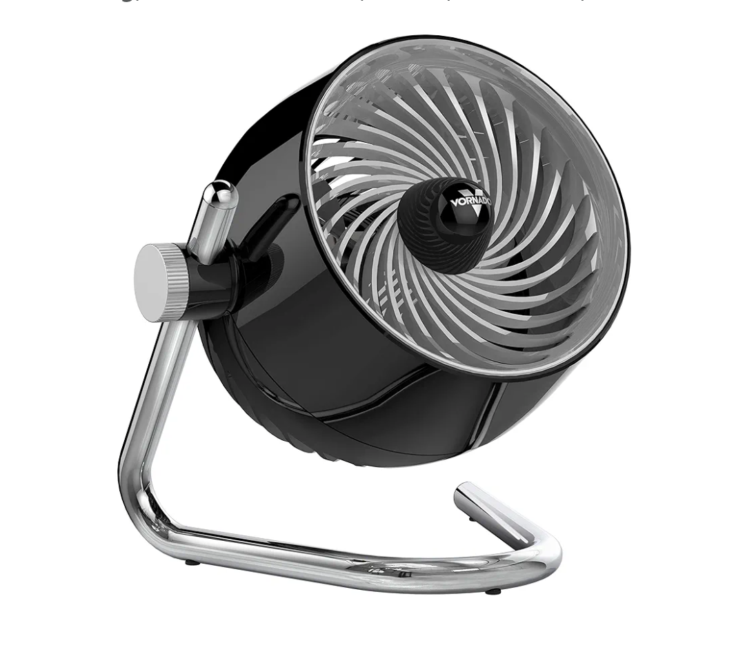 Vornado Pivot3 Compact Air Circulator Fan with Pivoting Axis, 3 Speed Settings, Removable Grill for Cleaning, Perfect for Home, Office, Dorm Use, Black