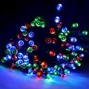 400 LED Solar Fairy String Lights 164ft/ 50m Multi-Color 8 Modes Waterproof Outdoor Garden Light for Trees Patio Fence Wedding Party with Remote,USB Charging