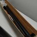 VEVOR Single Post Handrail for Outdoor 1-3 Steps, 40.5" L x 35.4" H Metal Bent Stair Handrails, Floor Mounted Carbon Steel Stair Railing, U-Shaped Post Grab Rails with 2 Anti-Skid Crossbar for Garage