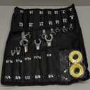 14-Piece Flare Nut Wrench Set with PTFE Tape, Metric & SAE Brake Line Wrench Offset 1/4"-7/8"& 9-21mm Set Double Open End with Organizer Pouch for Repairing and Removing Nuts