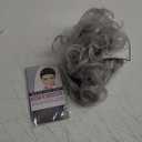 Baruisi Short Curly Grey Wigs for Women Synthetic Natural Wavy Costume Cosplay Party Wig,Grey