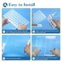 5 Pack Plastic Test Tube Rack, 50 Holes Lab Rack Holder for 16mm Tubes, Detachable, Transparent