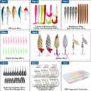 Fishing Lures for Bass Trout Salmon 160pcs Fishing Tackle Box for Freshwater and Saltwater Fishing Gear and Equipment Fishing Bait Spoon Soft Plastic Worms Crankbait Jigs Fishing Hooks