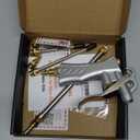 JASTIND Industrial Air Blow Gun with Brass Adjustable Nozzle, 8-14 Inch & 2 Steel Air Flow Extensions, High Volume Air Tool Dust Blower Gun for Air Compressor Attachments