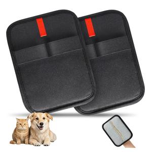 2 Pcs Static Pet Hair Removal Gloves, pet hair Removal Tool, Reusable Electrostatic Pet Cat Dog Hair Remover Grooming Gloves Brush Tool for Couch, Furniture, Carpet, Car Seat