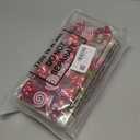 Civaner 24 Pcs Christmas Candy Ornaments Candy Cane Christmas Tree Glitter Hanging Ornaments Plastic Peppermint Swirl Decorations for Tree Home Favor Party Supplies(Red)