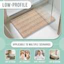 Yimobra Bathroom Rug Mat, Non Slip and Super Absorbent Bath Mat, Machine Washable Quick Dry, Ultra Plush Chenille Shower Rugs for Bathroom Floor Sink Tub and Shower Outside, Beige, 24 x 17