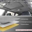 Self-Adhesive Auto Headliner Fabric 36×60 Inch Suede Headliner Replacement with Foam Backing Auto Roof Replacement Material with Roller and Knife for Car Truck SUV Rv Roof DIY(Gray)