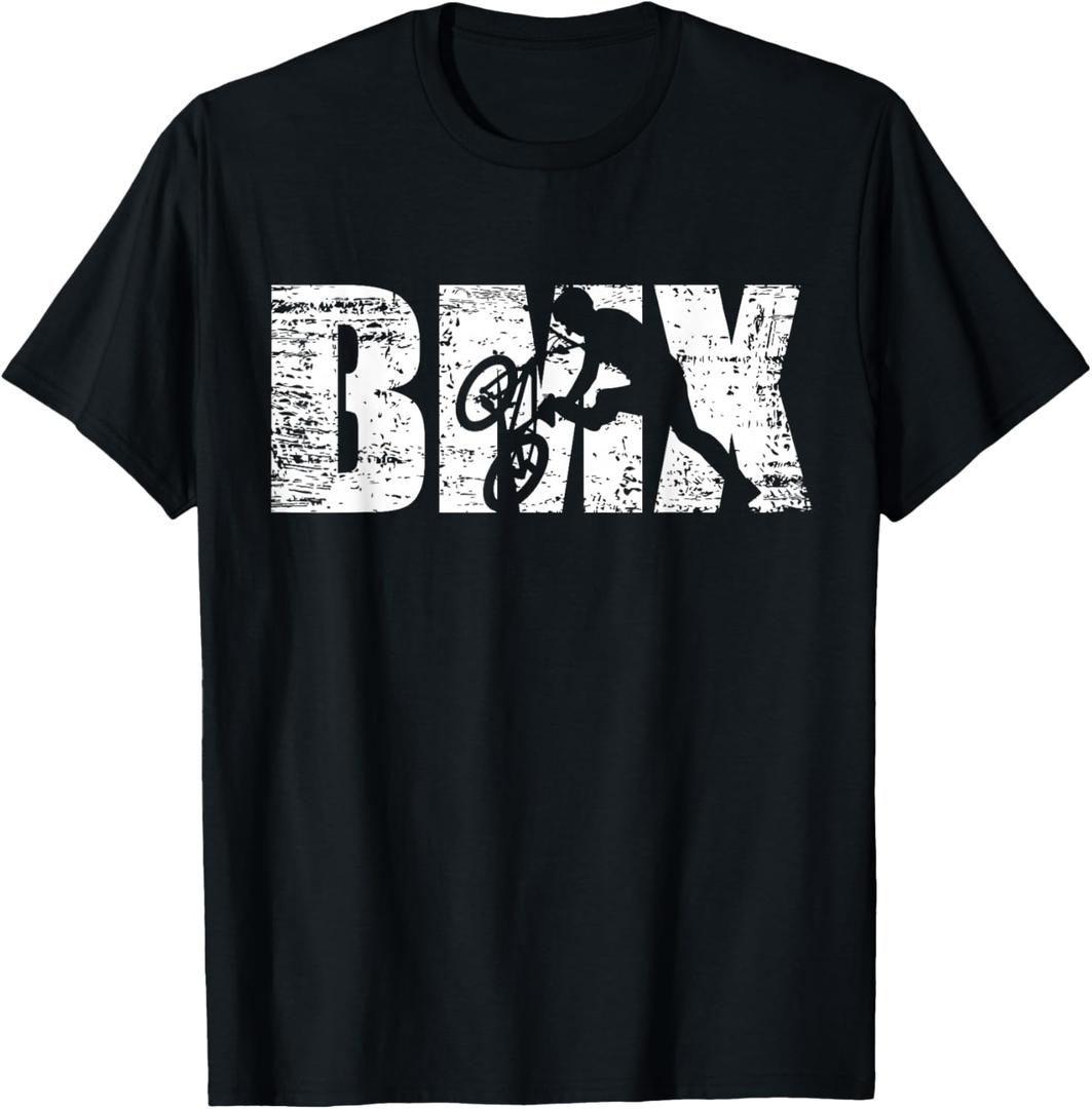 BMX - Distressed Look BMX Rider T-Shirt Medium