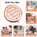 Encouragement Gifts for Women Makeup Mirror Inspirational Gifts for Friend Coworker Graduation Gift for Sister Friend Funny Friendship Christmas Birthday Thank You Gift Folding Makeup Mirror Rose Gold