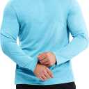 Haimont Men's UPF 50+ Sun Shirts 1/4 Zip Running Pullover Lightweight Long Sleeve for Hiking Golf, Moisture Wicking (Blue, M)