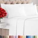 Queen 6 Piece Sheet Set - Comfy Breathable & Cooling - Ultra Soft Hotel Luxury Bedding Set w/ 8-16 Inch Deep Pockets - 1 Flat & 1 Fitted Sheet & 4 Pillowcases - Cozy, Wrinkle Free & Easy Care - White