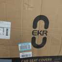 EKR Rav4 Seat Covers Custom Fit for Toyota Rav4(Gasoline) 2019 2020 2021 2022 2023 2024 2025 LE/XLE/XLE Premium/Limited, Leather Car Seat Cover Full Set for SUV, Faux Leather(Beige)