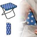 Collapsible Chair Portable Folding Stool with Carry Bag, 1.35Lbs Small Foldable Adults Camp Seat for Travel/Camping/Hiking/Fishing/Picnic/Barbecue